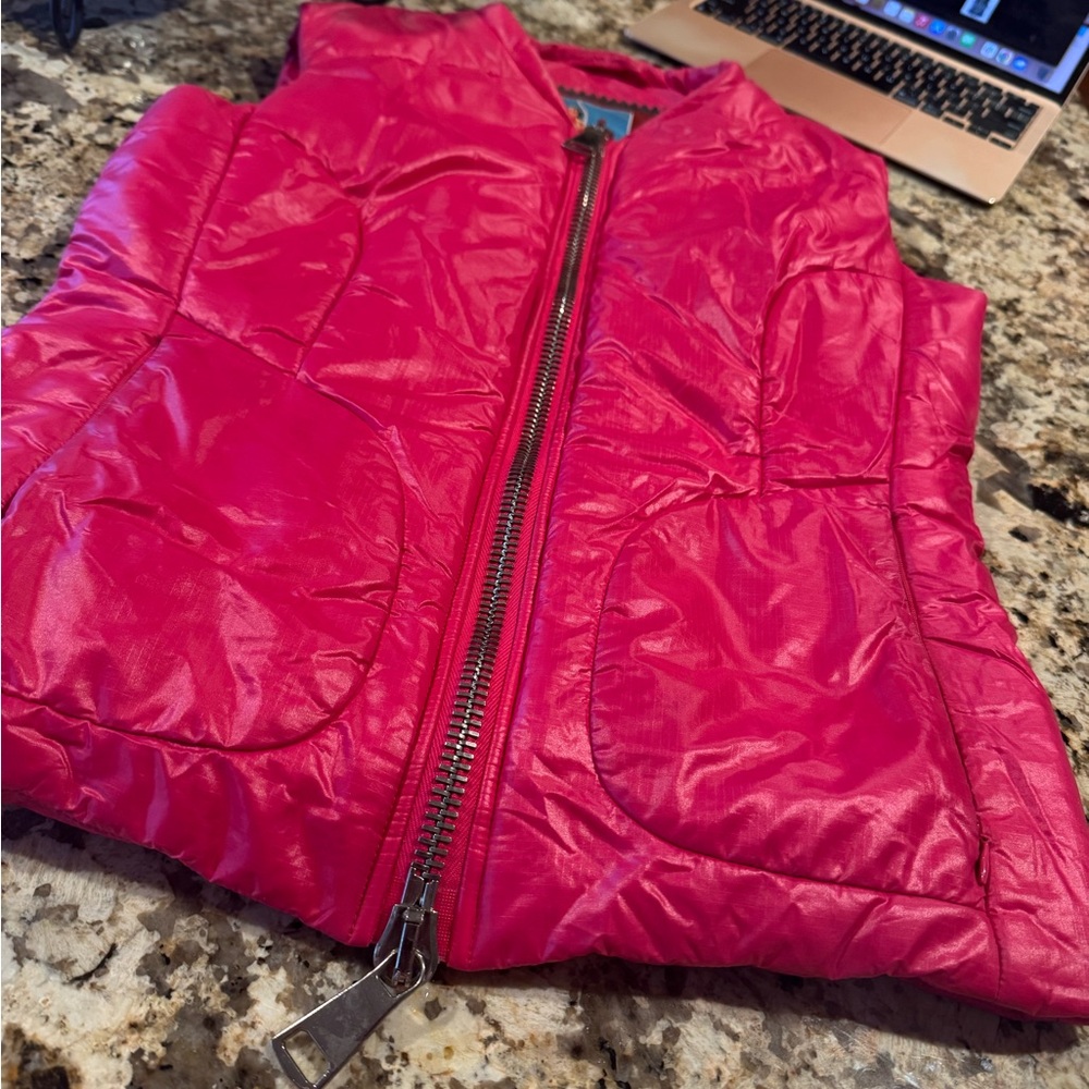 RARE Authentic Authier Pink Vest size small